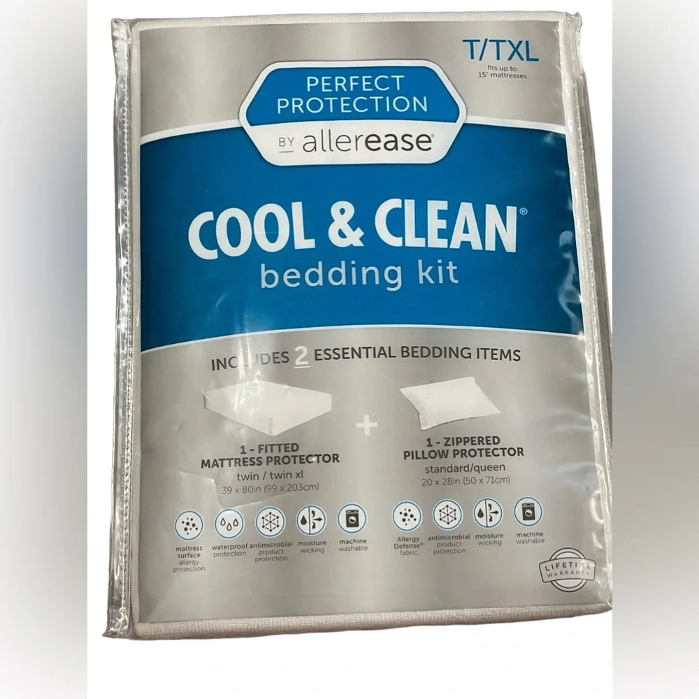 mattress protection Twin/ XL 2 Piece Perfect Protection Cool & Clean Bedding